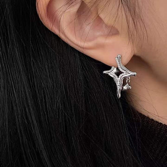 Asterism Geometric Star Earrings 925 Silver