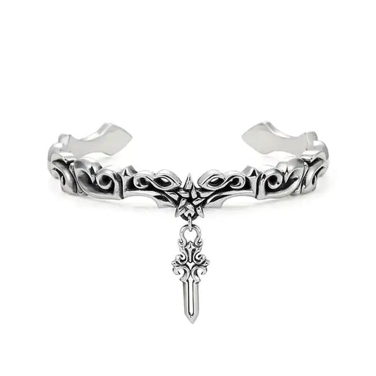 Cross Bangle Bracelet 925 Silver